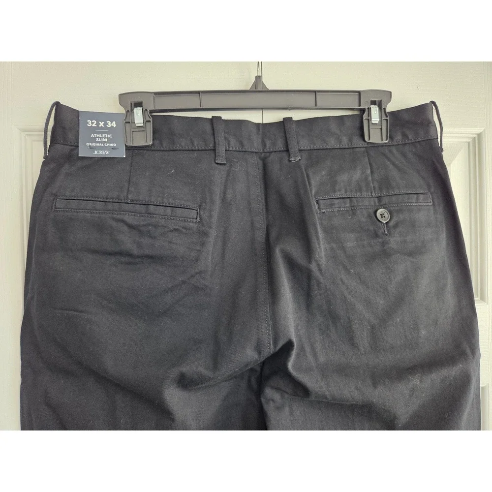 J. Crew Original Chino Pant Athletic Slim‎ Mens 32x34 Black NWT $98 CO401